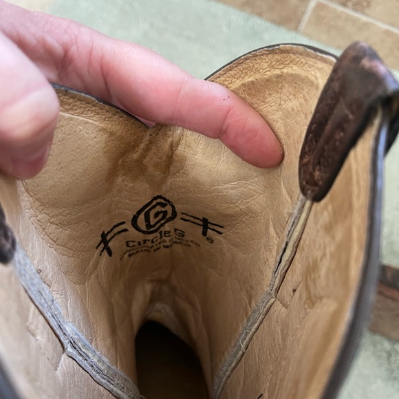 Circle G Brown and Gold embroidered Boots - Picture 5 of 6